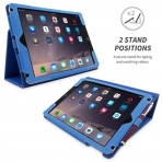 Snugg Apple iPad Air Deri Klf (9.7 in)-Electric Blue