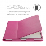 Snugg Apple iPad Pro Nubuck Stand Klf (12.9 in)-Pink