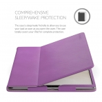 Snugg Apple iPad Pro Nubuck Stand Klf (12.9 in)-Purple