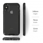 Snugg Apple iPhone X Vision Serisi Bumper Klf-BLACK