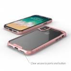 Snugg Apple iPhone X Vision Serisi Bumper Klf-ROSE GOLD