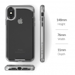 Snugg Apple iPhone X Vision Serisi Bumper Klf-GREY