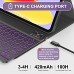 Soke Apple iPad 11.Nesil Klavyeli Klf (11 in)-Purple