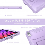 Soke Apple iPad Mini 6/7 Tam Korumal Klf -Violet