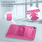 Soke Apple iPad Mini 6/7 Tam Korumal Klf -Hot Pink