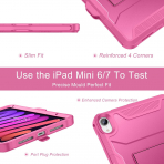 Soke Apple iPad Mini 6/7 Tam Korumal Klf -Hot Pink