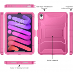 Soke Apple iPad Mini 6/7 Tam Korumal Klf -Hot Pink