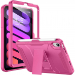 Soke Apple iPad Mini 6/7 Tam Korumal Klf -Hot Pink