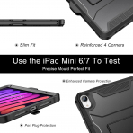 Soke Apple iPad Mini 6/7 Tam Korumal Klf -Black 