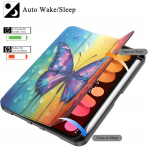 Soke Apple iPad Mini 6/7 Uyumlu Standl Klf -Rainbow