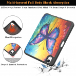 Soke Apple iPad Mini 6/7 Uyumlu Standl Klf -Rainbow