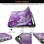 Soke Apple iPad Mini 6/7 Uyumlu Standl Klf -Purple Marble 