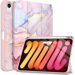 Soke Apple iPad Mini 6/7 Uyumlu Standl Klf -Dreamy Marble 