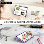 Soke Apple iPad Mini 6/7 Uyumlu Standl Klf -Lilac Marble 