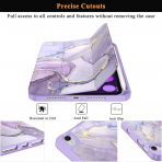 Soke Apple iPad Mini 6/7 Uyumlu Standl Klf -Lilac Marble 