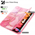 Soke Apple iPad Mini 6/7 Uyumlu Standl Klf -Watermelon Marble 