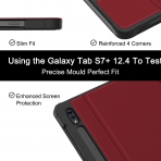 Soke Galaxy Tab S7 Plus Klf (12.4 in)-Red