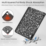 Soke Kalem Blmeli iPad Air Klf (11 in)-Black