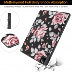 Soke Kalem Blmeli iPad Air M2 Klf (13 in)-Pink Rose