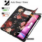 Soke Kalem Blmeli iPad Air M2 Klf (13 in)-Book RedFlowers