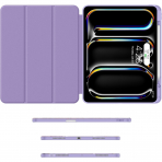 Soke Kalem Blmeli iPad Pro M4 Klf (13 in)-Lilac Marble 