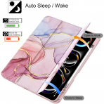 Soke Kalem Blmeli iPad Pro M4 Klf (13 in)-Dreamy Marble 