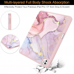 Soke Kalem Blmeli iPad Pro M4 Klf (13 in)-Dreamy Marble 