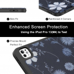 Soke Kalem Blmeli iPad Pro M4 Klf (13 in)-Bule Daisy