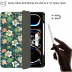 Soke Kalem Blmeli iPad Pro M4 Klf (13 in)-Floral 
