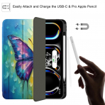 Soke Kalem Blmeli iPad Pro M4 Klf (13 in)-Butterfly