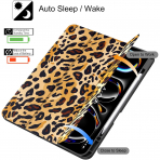 Soke Kalem Blmeli iPad Pro M4 Klf (13 in)-Leopard