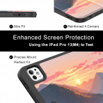 Soke Kalem Blmeli iPad Pro M4 Klf (13 in)-Pink Sunset 