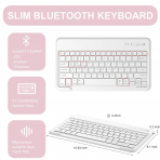Soke Kalem Blmeli iPad Pro M4 Klavyeli Klf (13 in)-Pink