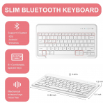 Soke Kalem Blmeli iPad Pro M4 Klavyeli Klf (13 in)-Red Marble 