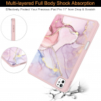 Soke iPad Pro M4 Kalem Blmeli Klf (11 in)-Dreamy Marble 