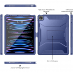 Soke Tam Korumal iPad Pro 6/5/4.Nesil Klf (12.9 in)-Navy