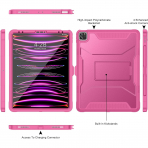 Soke Tam Korumal iPad Pro 6/5/4.Nesil Klf (12.9 in)-Hot Pink