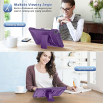Soke Tam Korumal iPad Pro 6/5/4.Nesil Klf (12.9 in)-Dark Purple