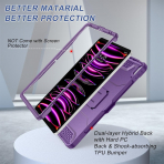 Soke Tam Korumal iPad Pro 6/5/4.Nesil Klf (12.9 in)-Dark Purple