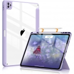 Soke Ultra Hybrid Serisi iPad Pro Klf (12.9 in)(6/5/4/3.Nesil)-Gray Purple