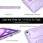 Soke iPad Air M2/M3 Tam Korumal Klf (11 in)-Violet