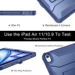 Soke iPad Air M2/M3 Tam Korumal Klf (11 in)-Navy