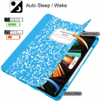 Soke Kalem Blmeli iPad Air Klf (13 in)-Blue