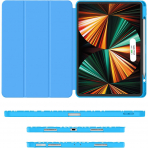 Soke Kalem Blmeli iPad Air Klf (13 in)-Blue