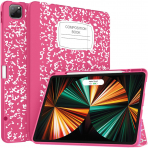 Soke Kalem Blmeli iPad Air Klf (13 in)-Hot Pink