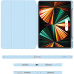 Soke Kalem Blmeli iPad Air Klf (13 in)-Ice Blue