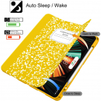 Soke Kalem Blmeli iPad Air Klf (13 in)-Lemon