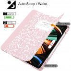 Soke Kalem Blmeli iPad Air Klf (13 in)-Pink
