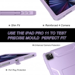 Soke iPad Pro Tam Korumal Standl Klf (11 in)(4.Nesil)-Violet