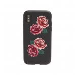 Sonix Apple iPhone X Deri Klf ve Cam Ekran Koruyucu (MIL-STD-810G)-Flora